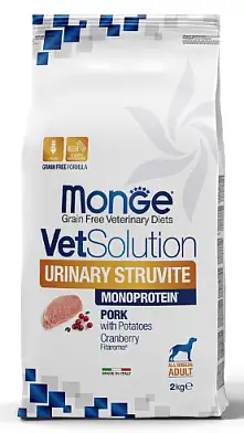 Monge VetSolution Dog Urinary Struvite сухой корм для взрослых собак при заболеваниях мочеполовой системы и струвитном течении МКБ