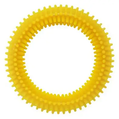 СКИДКА Tappi игрушка для собак "Сириус", кольцо с шипами, желтое